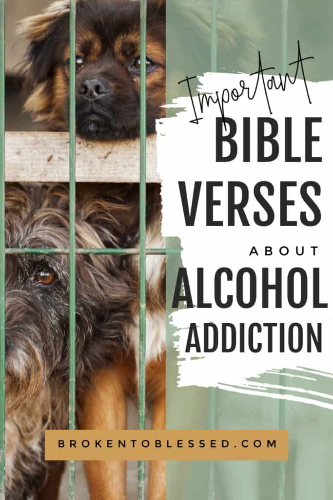Pinterest image for important bible verses for alcohol addiction and abuse 