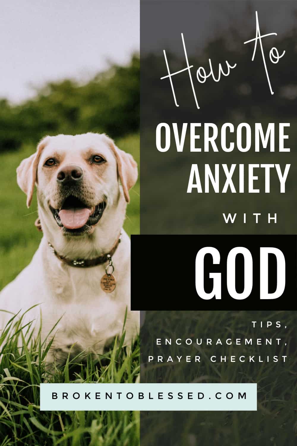 overcome anxiety with God | Pinterest image 