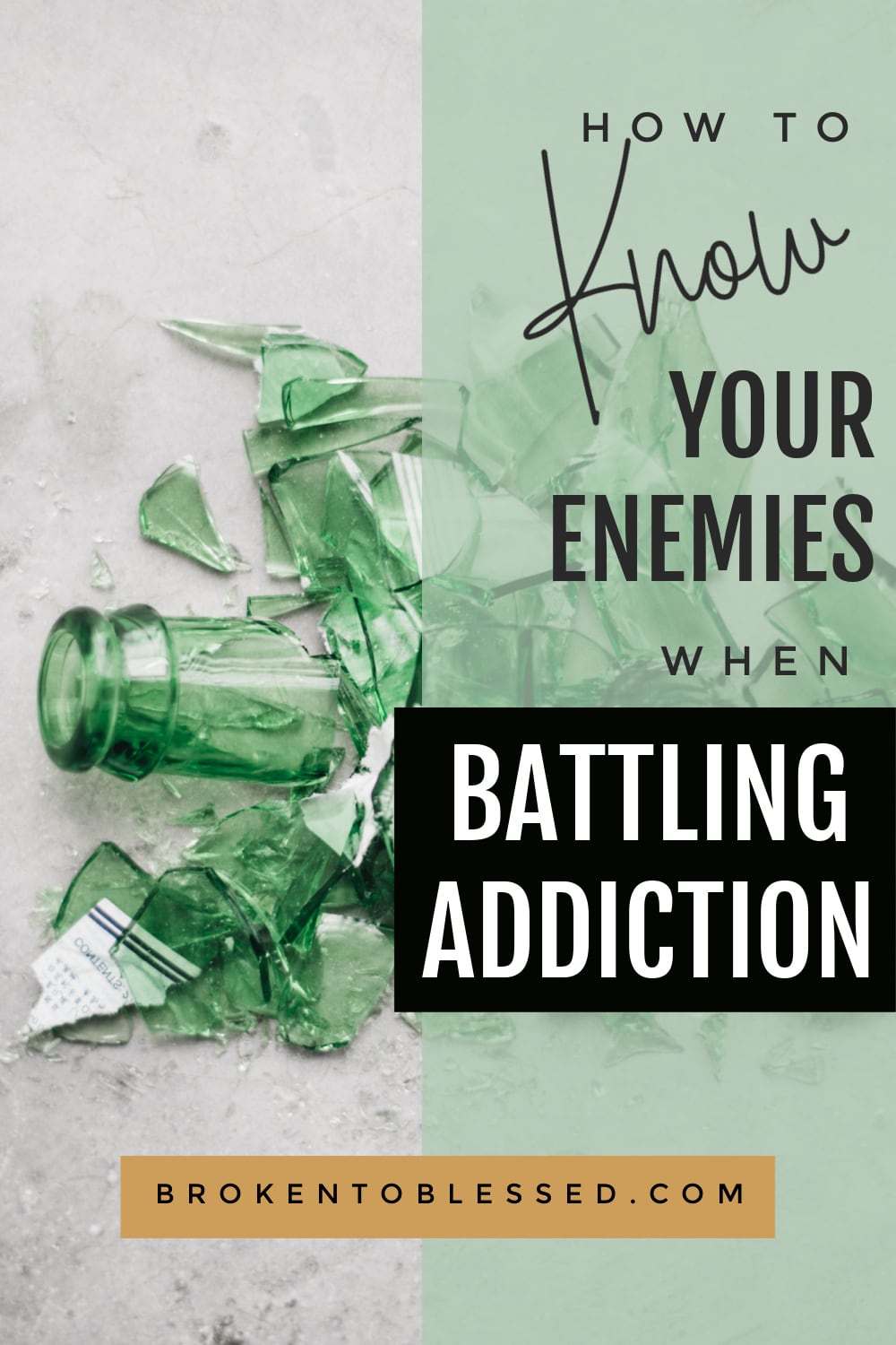 how to know your enemies when battling addiction pinterst image 
