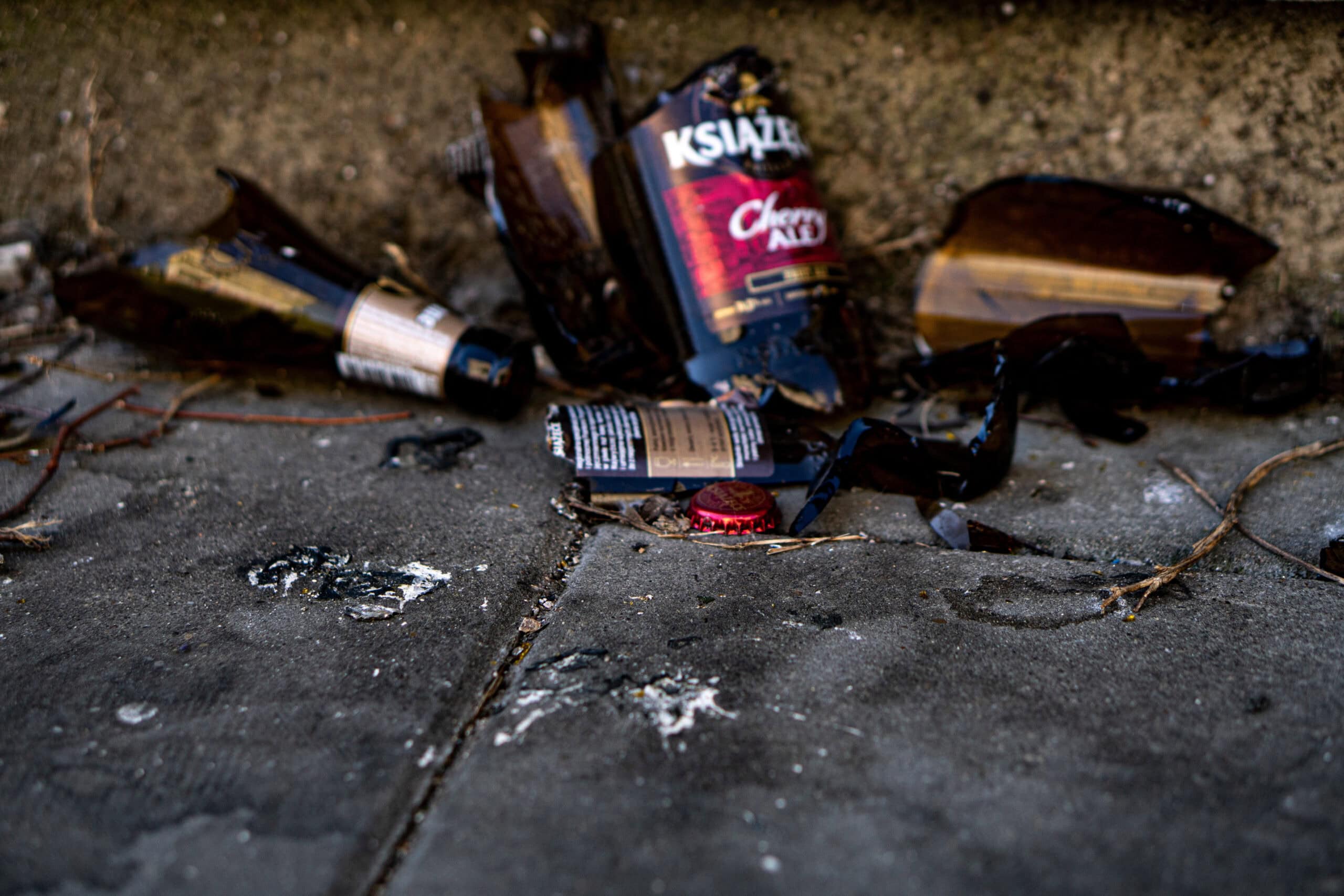 smashed beer bottles | alcohol addiction family support